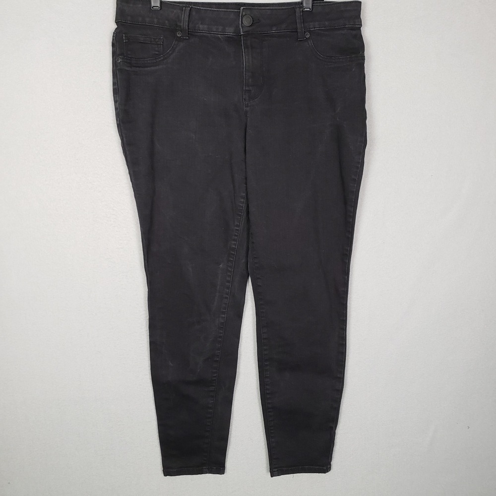 Maurices Stretchy Skinny Jeans Black Casual Basic Everyday Size XL Long Length